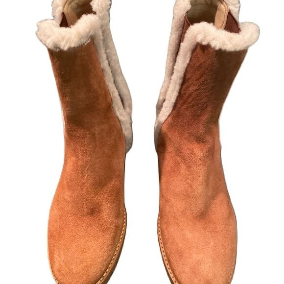 #514 TALBOTS Sherpa Lined Chelsea Ankle Boots - Picture 7 of 7